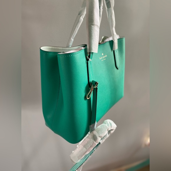 Kate Spade Harper Satchel /or Crossbody✨ Cilantro | kelly green summer leather - Picture 1 of 15